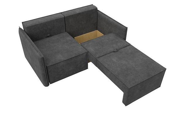 Диван прямой Либерти мини Велюр серый - Вид 7