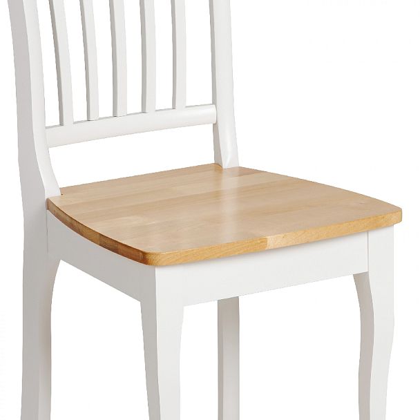 Комплект деревянных стульев с жестким сиденьем Элин Белый/Натуральный, 4 шт. - Вид 11