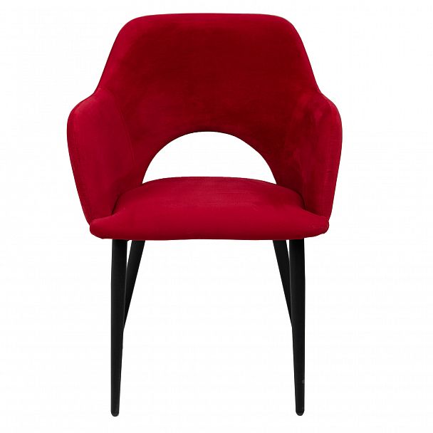 Стул Аква, ножки черные, велюр красный - Вид 4