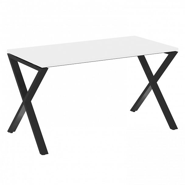 Стол рабочий "Loft" VR.L-SRX-3.7 белый бриллиант/черный - Вид 1