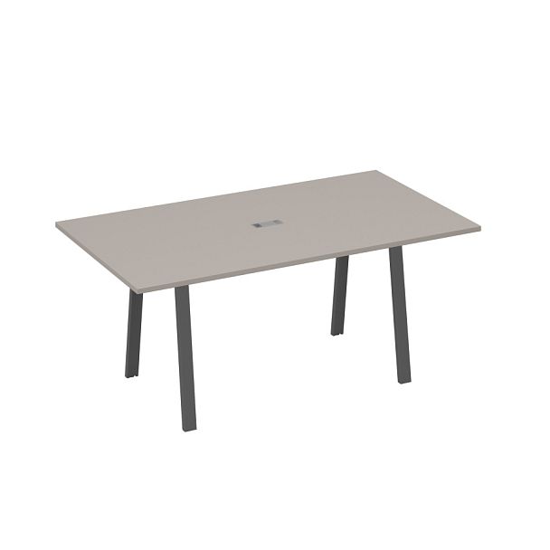 Стол 180 с металлокаркасом TRE для переговоров A4 А4 Б3 122 БП мокко премиум / металлокаркас антрацит - Вид 1