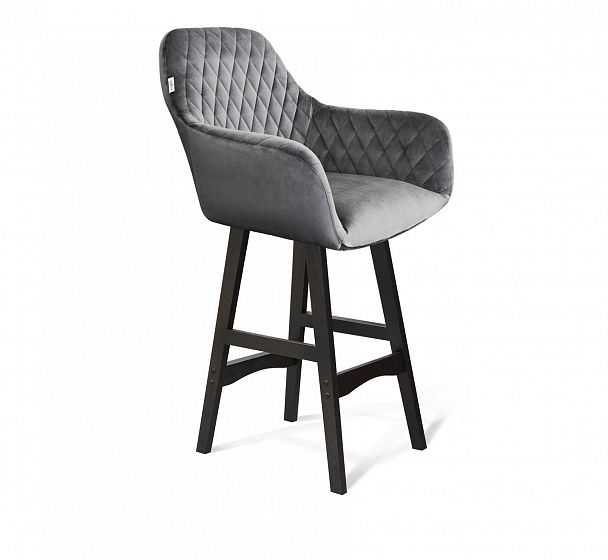 Стул полубарный Sheffilton SHT-ST38/S65-1 угольно-серый/венге - Вид 1