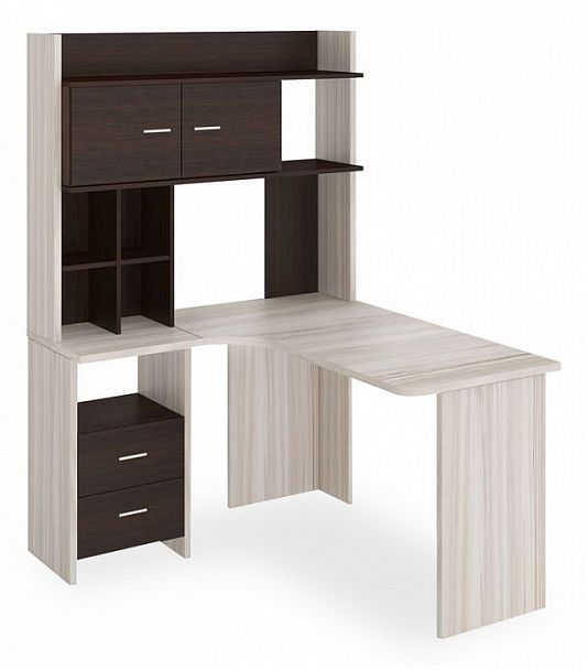 Стол компьютерный Домино Lite СКЛ-Угл130+НКЛХ-120 КВ ЛЕВ Венге/Карамель левый - Вид 1