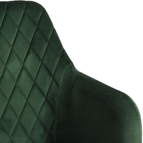 Барное поворотное кресло Барли К, Confetti deep forest/черный - Вид 9