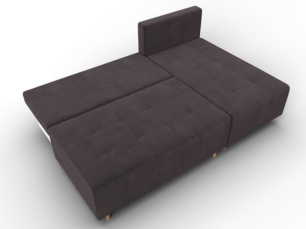 Диван угловой Лига-102 угол универсальный Велюр коричневый - Вид 8