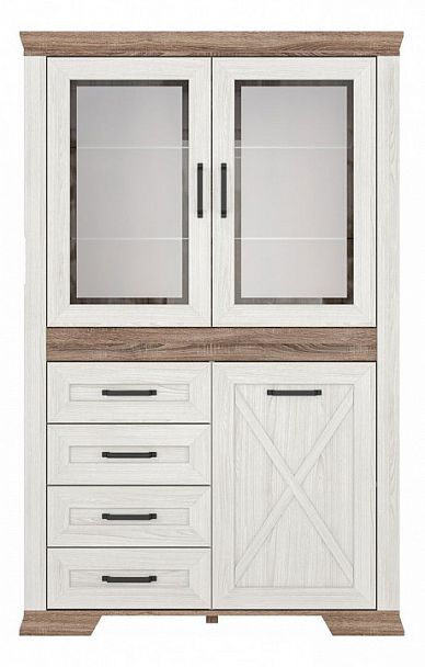 Шкаф-витрина Marselle REG2W1D4S - Вид 1