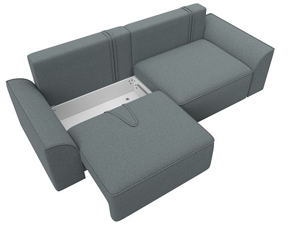 Диван прямой Лига-048 НПБ Рогожка серый - Вид 7