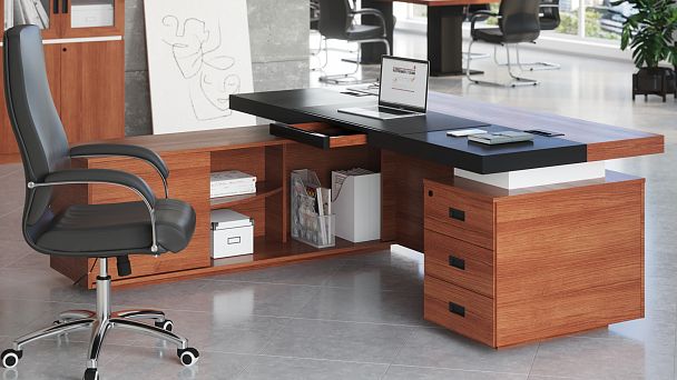 Стол для переговоров Liverpool 120x120x76 орех - Вид 3