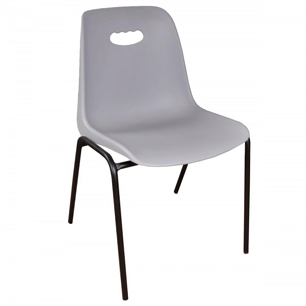 Стул Venezia (4 ножки) каркас черный, серый, РП+ИК, стопируемый - Вид 1