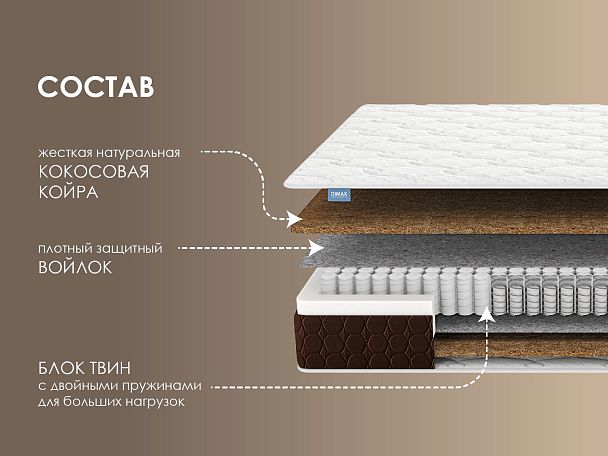 Матрас Димакс Твин Хард 200х200 - Вид 2