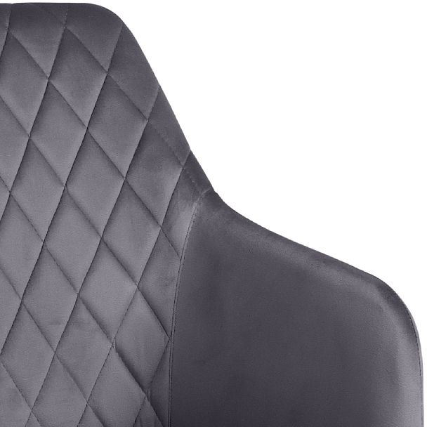 Комплект барных поворотных кресел Барли К, темно-серый H-15/черный, 2 шт. - Вид 9