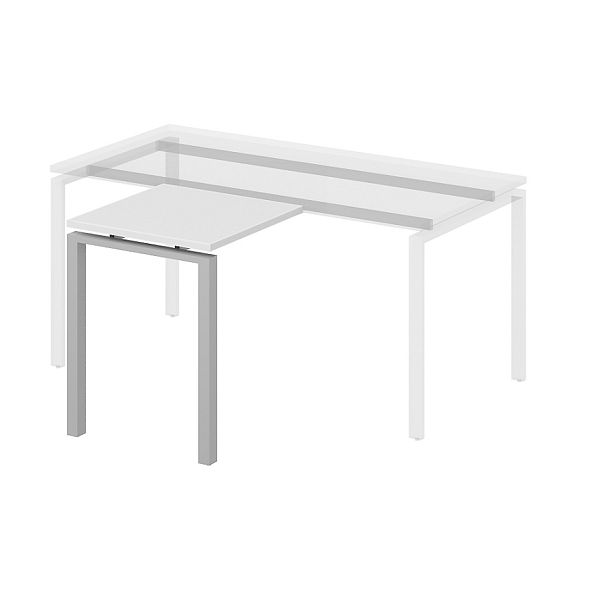Стол приставной "Тандем-А"  ПК-ТНА-СТП60Х60-В2-76 белый - Вид 1
