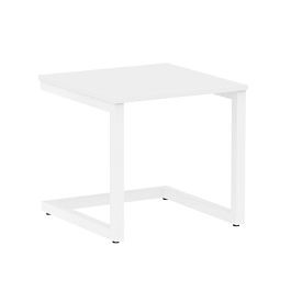 Home Office Стол журнальный VR.SP-2-58.G Белый бриллиант/Белый металл 580*600*550 - Фото предпросмотра