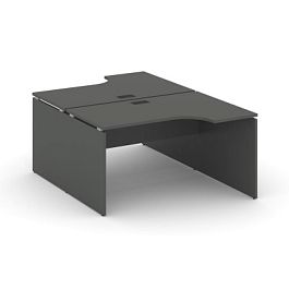 Стайл Проджект Рабочая станция эргоном. SN-D.DRPA-011 Антрацит NEW/Черная Заглушка 1380*1432/1992*75 - Фото предпросмотра