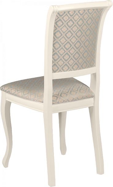 Комплект деревянных стульев с мягким сиденьем Арктос Слоновая кость/Бирюзовый жаккард, 3 шт. - Вид 5