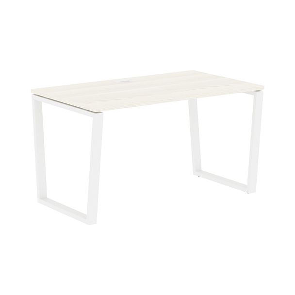 Стол прямой EVST 1380 Ясень Траун/Белый 1360х800х750 EDIS - Вид 1