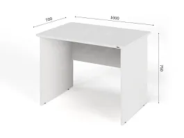 UNITY PС7-10 БЕЛЫЙ Офисный стол прямоугольный Прямой 1000х700х750 - Фото предпросмотра