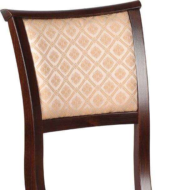Стул деревянный с мягким сиденьем Камир Темный орех/Бежевый жаккард - Вид 8