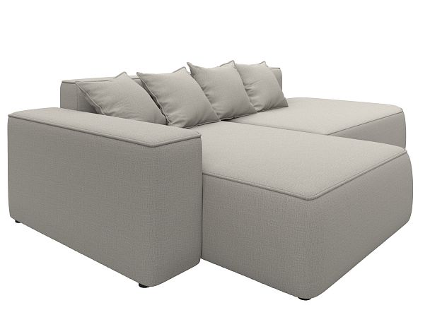 Диван угловой Лига-065 угол левый Рогожка бежевый - Вид 3