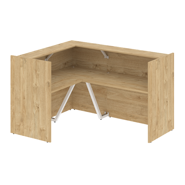 Ресепшн Г-образный "Onix" O.R-K-22 тиквуд светлый - Вид 1