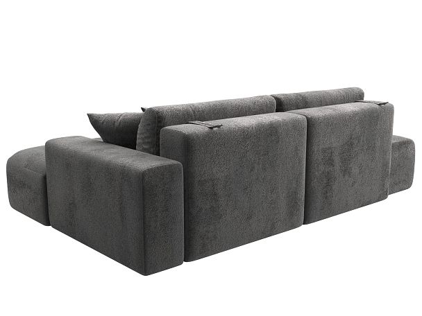 Диван угловой Лига-036 НПБ Модерн правый угол Велюр серый - Вид 6