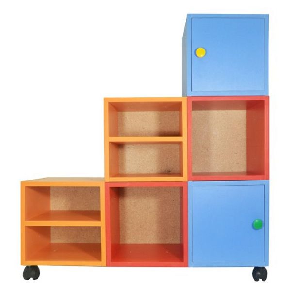 Модульный стеллаж Тетрис, с дверкой и полкой, ЛДСП цветной - Вид 9