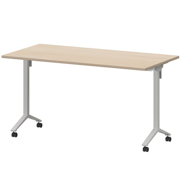 Стол мобильный складной МБ22-140.70 Бук/Белый 1400x700x750 Моби - Вид 1