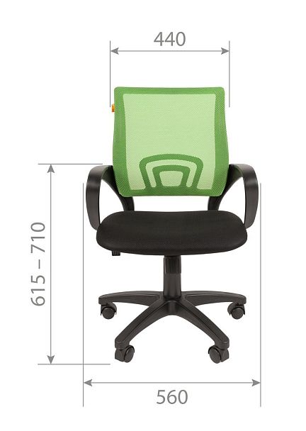 Кресло CHAIRMAN 696, ткань TW/сетчатый акрил, серый - Вид 4