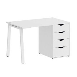 Home Office Стол письменный VR.SP-3-118.4.A Белый бриллиант/Белый металл 1180*720*750 - Фото предпросмотра