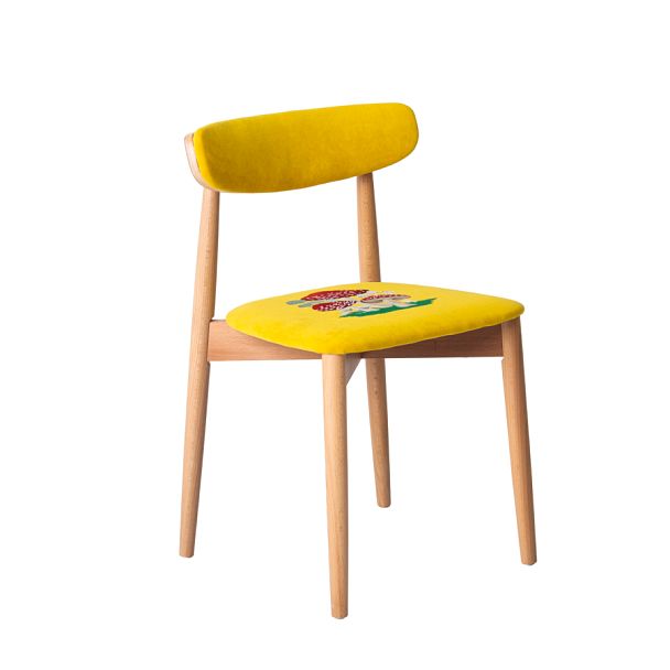 Стул Роквелл, вышивка грибы, велюр TEDDY 628 - Вид 2