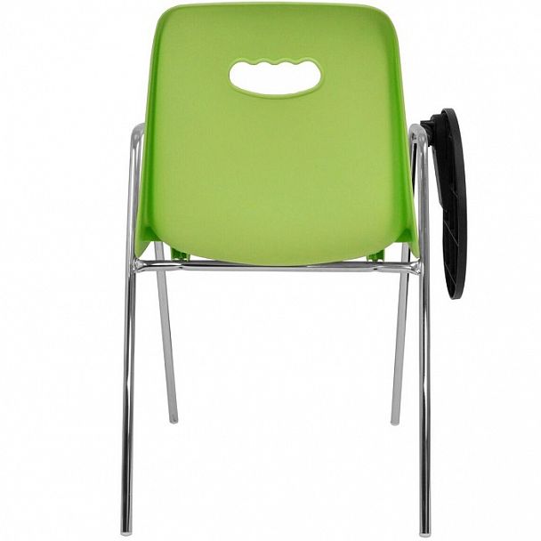 Стул Venezia (4 высокие ножки с подлокотниками + столик TLT) хром, зеленый - Вид 2