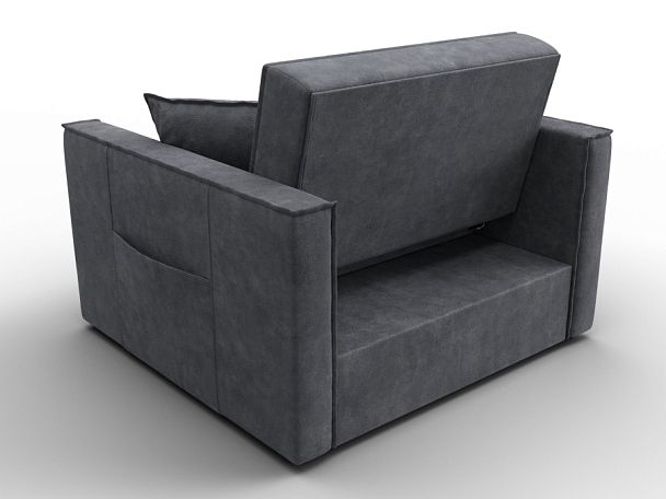 Кресло-кровать Лига-104 (80) Велюр серый - Вид 5