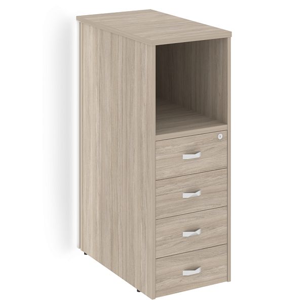 Onix Тумба с подсветкой 4 ящика завершающая, левая O.R-TV-4.S (L) Дуб аттик 436*767*1185 - Вид 1