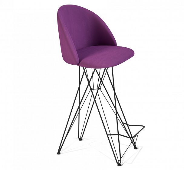 Стул барный Sheffilton SHT-ST35/S66 ягодное варенье/черный муар - Вид 2