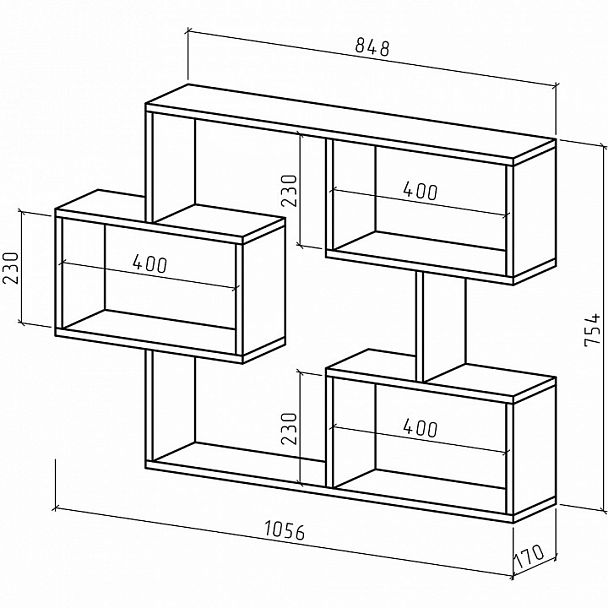 Полка навесная Лайт-13 - Вид 2