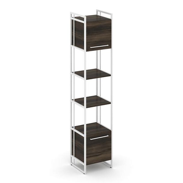 Rift Шкаф 5 ниш узкий RF.SU-54 (U) Дуб Мали/Металл Белый 420*396*2010 - Вид 1