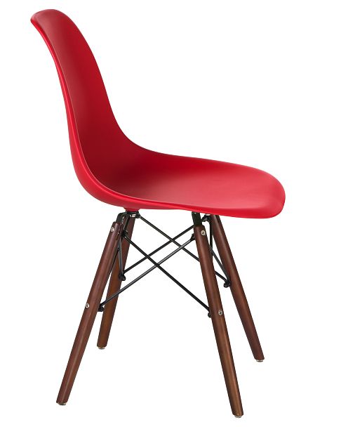 Стул обеденный LMZL-PP623 (ножки тёмный бук, цвет сиденья красный) - Вид 3