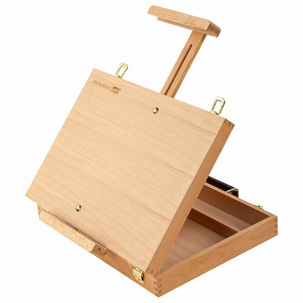 Этюдник-мольберт из бука настольный с ящиком, 38х28х55 см, холст до 45 см, BRAUBERG ART, 192250 - Вид 2