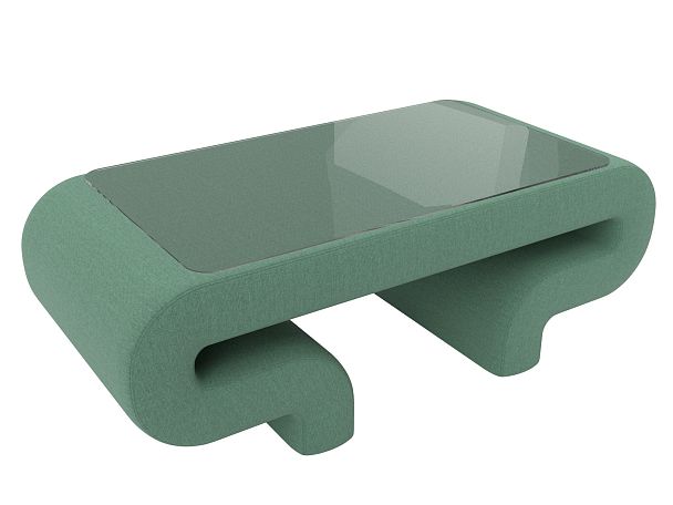 Стол Волна Рогожка зеленый - Вид 5