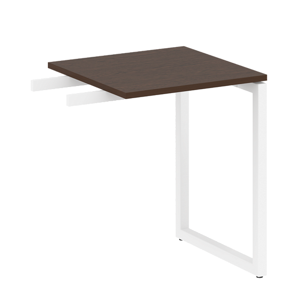 Metal System Quattro Приставной элемент на О-образном м/к 40БО.ПР-1 Венге/Белый металл 600*600*750 - Вид 1