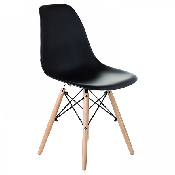 Стул обеденный LMZL-PP623 (ножки светлый бук, цвет сиденья чёрный) - Вид 5