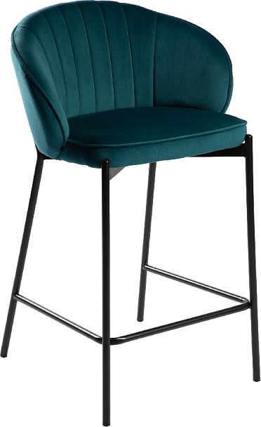 Полубарный стул Миэль изумрудный/черный - Вид 3