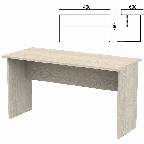 Стол письменный "Арго", 1400х600х760 мм, ясень шимо - Вид 2