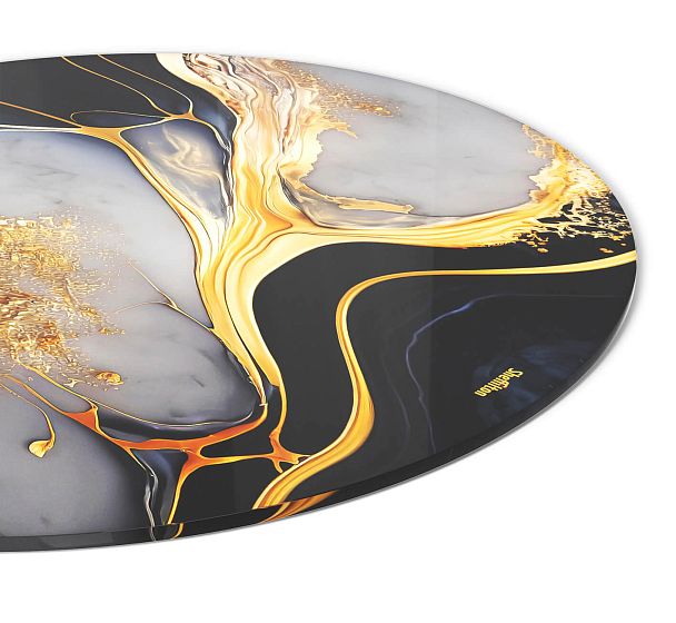 Столешница Sheffilton SHT-TT32 60 стекло/МДФ черный алмаз - Вид 4