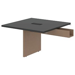 Стол приставной VFCT 1212 Яшма черный/Кобра 1200х1200х750 VELION - Фото предпросмотра