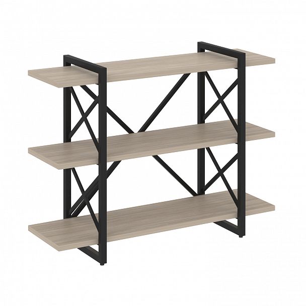 Стеллаж на опорах "Loft" VR.L-MST.O-3.8V дуб аттик/черный - Вид 1