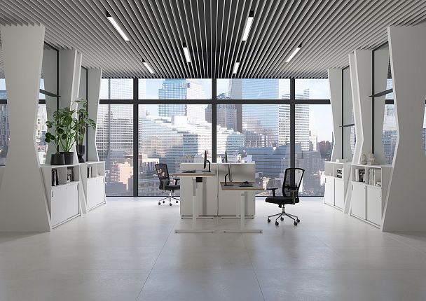 Стол электроподъемный "MOVE UP" MV.SE-4.7 Белый металл /  Дуб Аризона - Вид 6