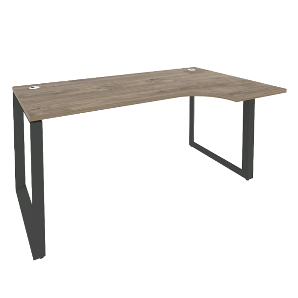 Onix Стол эргономичный правый на О-образном м/к O.MO-SA-1 (R) Тиквуд темный/Антрацит металл 1580*980*750 (720/460) - Вид 1