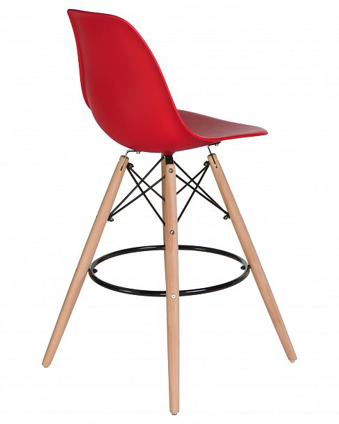 Стул барный DOBRIN DSW BAR (ножки светлый бук, цвет сиденья красный (R-02)) - Вид 4
