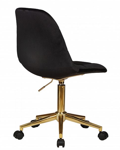 Офисное кресло для персонала DOBRIN MONTY GOLD (чёрный велюр (MJ9-101)) - Вид 4